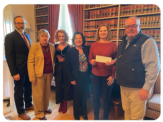  Womens Center receiving check from Montgomery County Bar Assoc. 